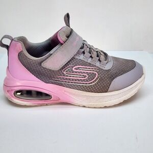 Skechers Girls' Gray Pink Mesh Comfort Sneakers Hook & Loop US 11 EU 27.5 No box